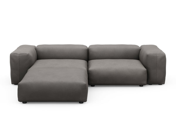 Preset three module chaise sofa - canvas - dark grey - 272cm x 220cm