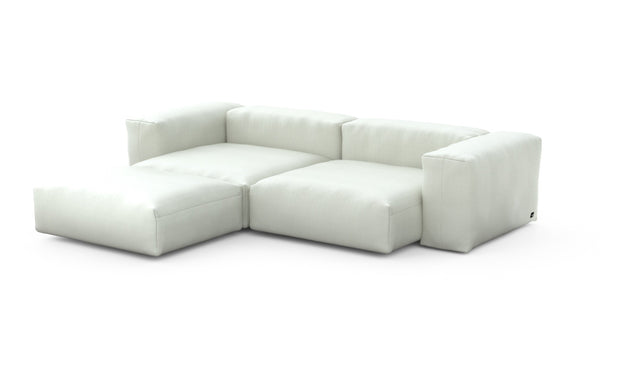 Preset three module chaise sofa - herringbone - creme - 272cm x 220cm