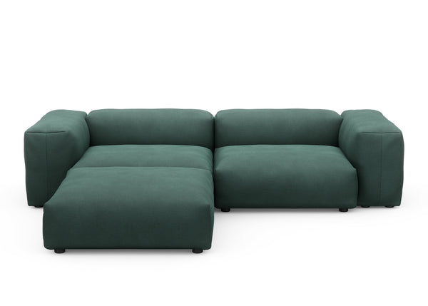 Preset three module chaise sofa - linen - forest - 272cm x 220cm