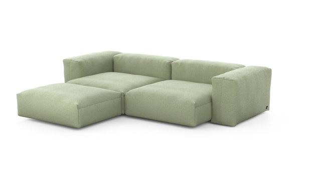 Preset three module chaise sofa - linen - olive - 272cm x 220cm