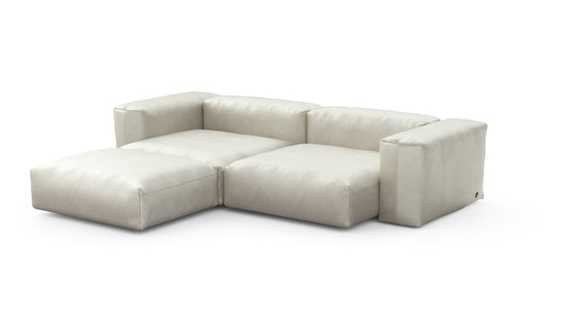 Preset three module chaise sofa - velvet - creme - 272cm x 220cm