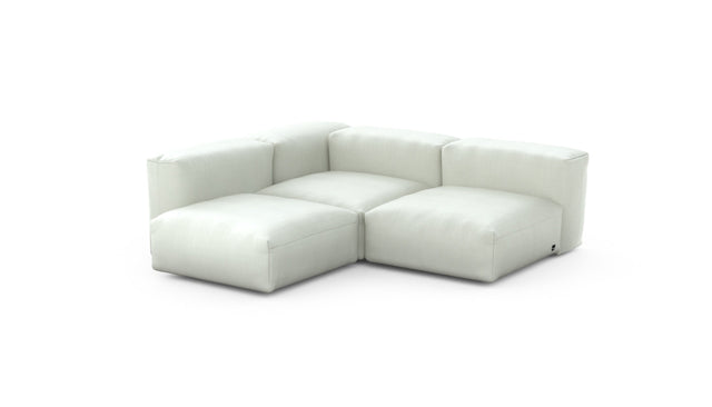 Preset three module corner sofa - herringbone - creme - 199cm x 199cm