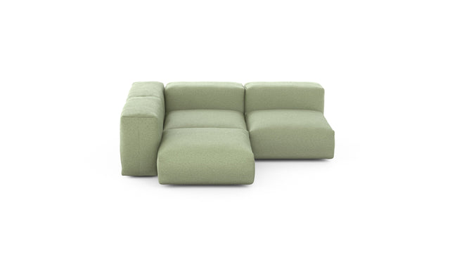 Preset three module corner sofa - linen - olive - 199cm x 199cm