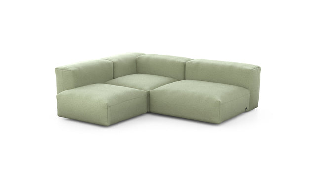 Preset three module corner sofa - linen - olive - 241cm x 199cm