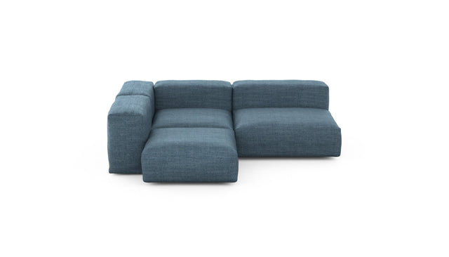 Preset three module corner sofa - pique - dark blue - 241cm x 199cm