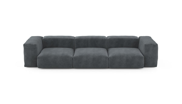 Preset three module sofa - cord velours - dark grey - 314cm x 115cm