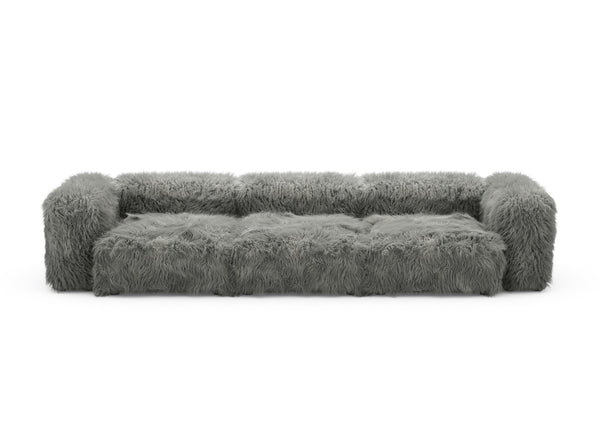 Preset three module sofa - flokati - grey - 314cm x 115cm