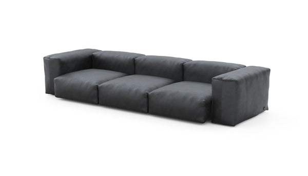 Preset three module sofa - velvet - dark grey - 314cm x 115cm