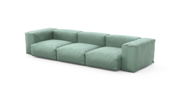 Preset three module sofa - velvet - mint - 314cm x 115cm