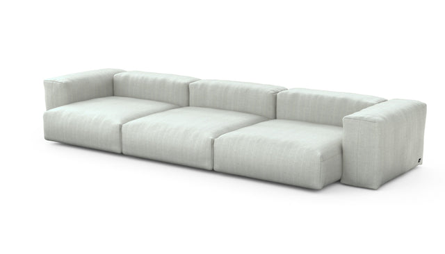 Preset three module sofa - herringbone - light grey - 377cm x 136cm