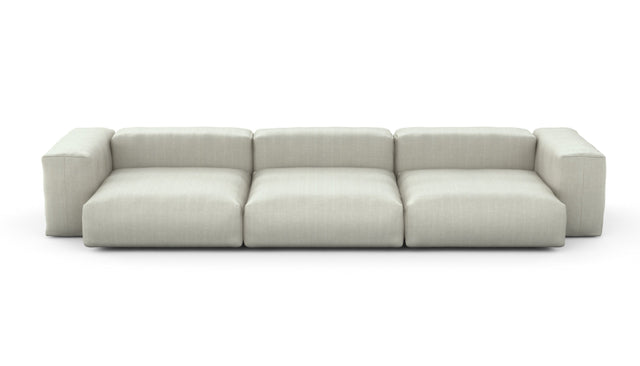 Preset three module sofa - herringbone - stone - 377cm x 136cm