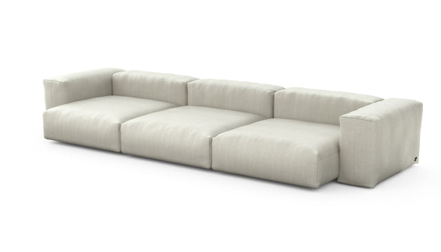 Preset three module sofa - herringbone - stone - 377cm x 136cm