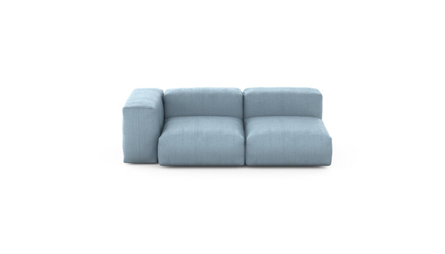 Preset two module chaise - herringbone - light blue - 199cm x 115cm