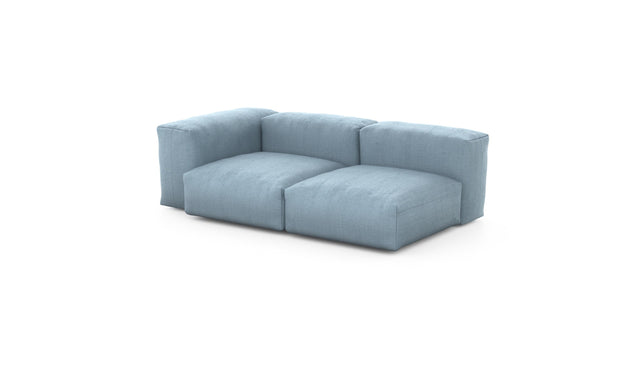 Preset two module chaise - herringbone - light blue - 199cm x 115cm