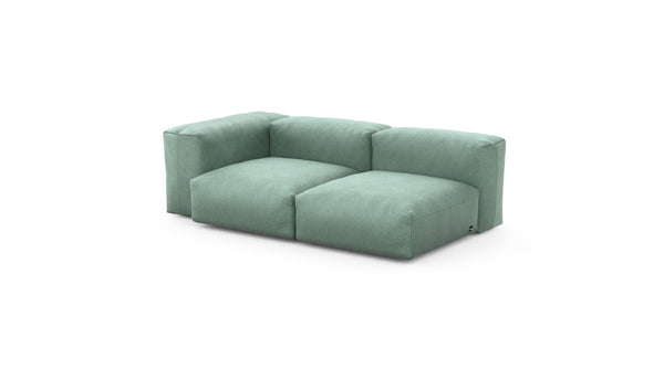 Preset two module chaise sofa - velvet - mint - 199cm x 115cm