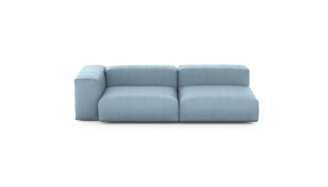 Preset two module chaise - herringbone - light blue - 241cm x 115cm