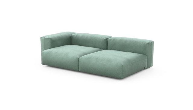 Preset two module chaise sofa - velvet - mint - 241cm x 136cm