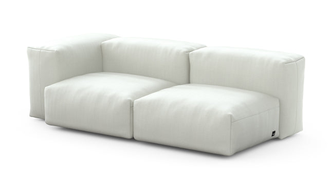 Preset two module chaise sofa - 199 x 94 - herringbone - creme