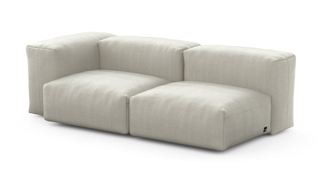 Preset two module chaise sofa - 199 x 94 - herringbone - stone