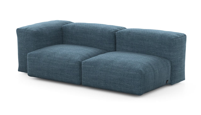 Preset two module chaise sofa - 199 x 94 - pique - dark blue