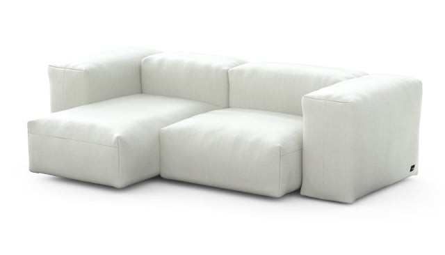 Preset two module chaise sofa - 209 x 115 - herringbone - creme