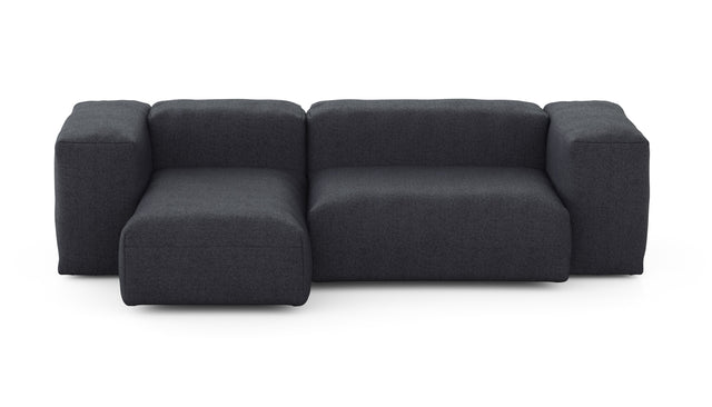 Preset two module chaise sofa - 230 x 115 - herringbone - dark grey