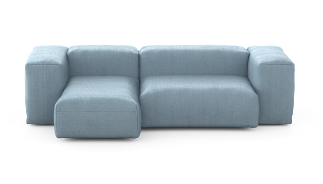 Preset two module chaise sofa - 230 x 115 - herringbone - light blue