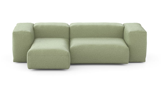 Preset two module chaise sofa - 230 x 115 - linen - olive