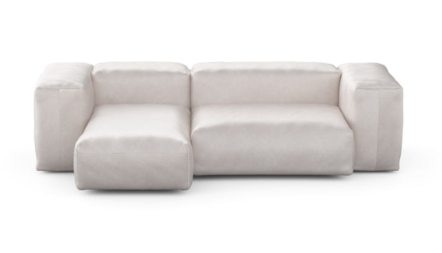 Preset two module chaise sofa - 230 x 115 - velvet - creme