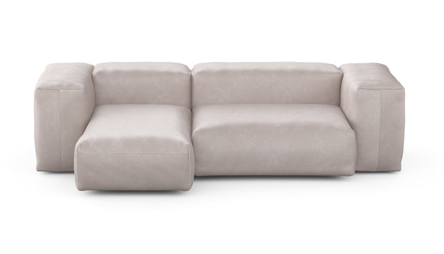 Preset two module chaise sofa - 230 x 115 - velvet - light grey