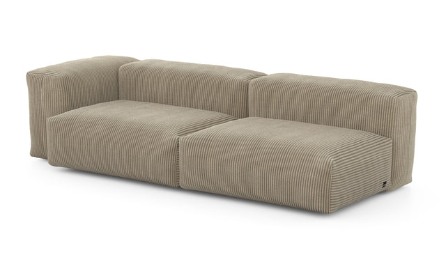 Preset two module chaise sofa - 241 x 94 - cord velour - sand