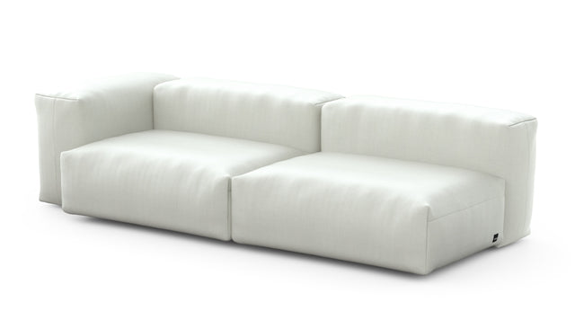 Preset two module chaise sofa - 241 x 94 - herringbone - creme