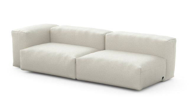 Preset two module chaise sofa - 241 x 94 - linen - platinum