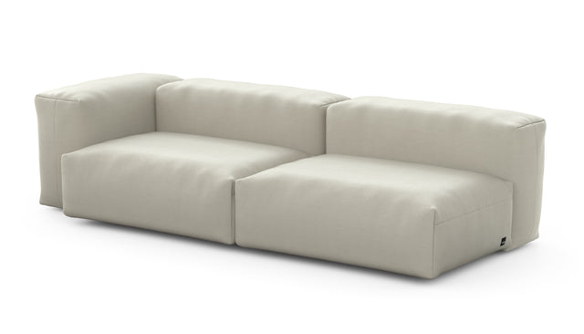 Preset two module chaise sofa - 241 x 94 - pique - beige