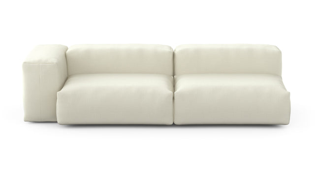 Preset two module chaise sofa - 241 x 94 - pique - creme