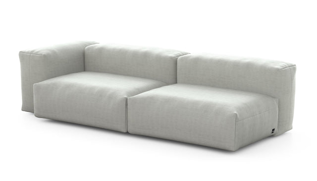 Preset two module chaise sofa - 241 x 94 - pique - light grey