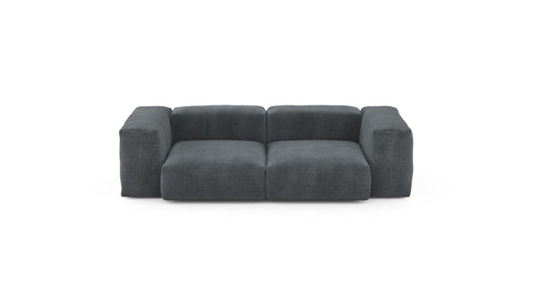 Preset two module sofa - cord velours - dark grey - 230cm x 115cm