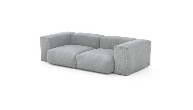 Preset two module sofa - cord velours - light grey - 230cm x 115cm