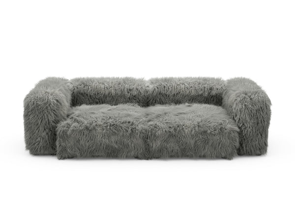 Preset two module sofa - flokati - grey - 230cm x 115cm
