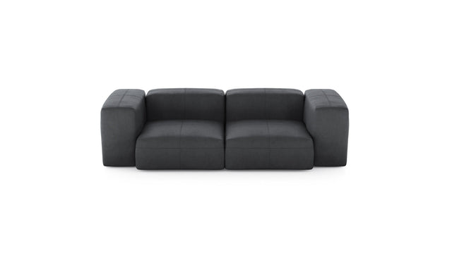 Preset two module sofa - leather - dark grey - 230cm x 115cm