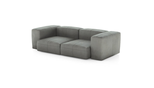 Preset two module sofa - leather - light grey - 230cm x 115cm