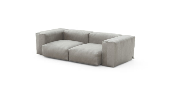 Preset two module sofa - velvet - light grey - 230cm x 115cm