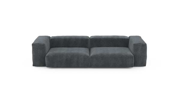 Preset two module sofa - cord velours - dark grey - 272cm x 115cm
