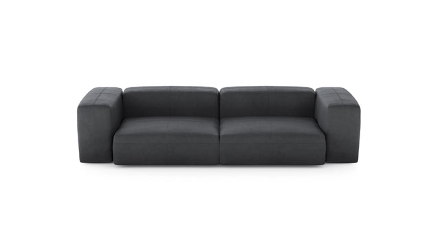 Preset two module sofa - leather - dark grey - 272cm x 115cm