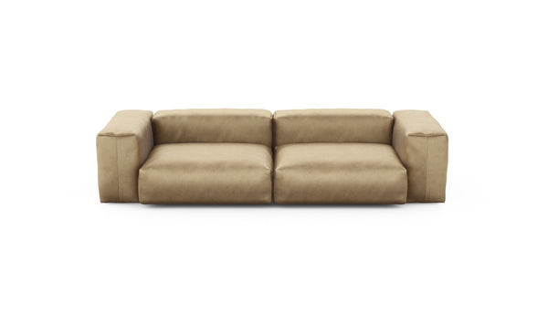 Preset two module sofa - velvet - caramel - 272cm x 115cm