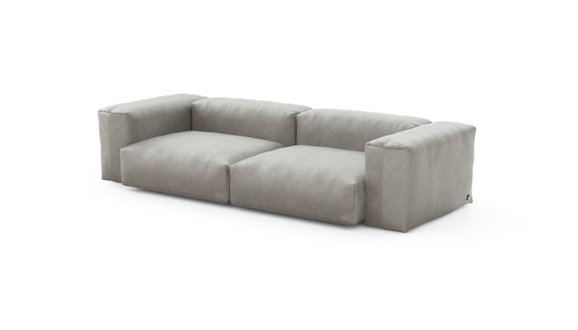 Preset two module sofa - velvet - light grey - 272cm x 115cm