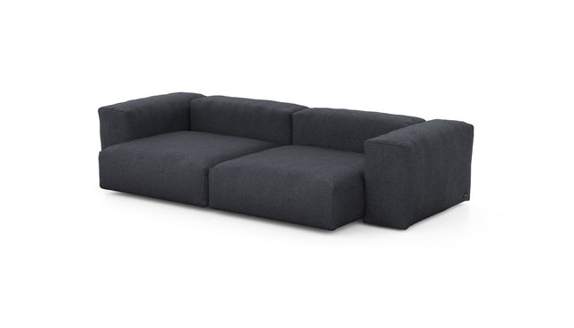 Preset two module sofa - herringbone - dark grey - 272cm x 136cm