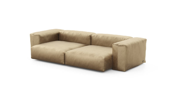 Preset two module sofa - velvet - caramel - 272cm x 136cm