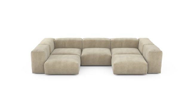 Preset u-shape sofa - cord velours - sand - 314cm x 199cm