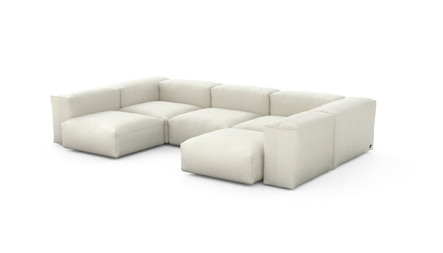 Preset u-shape sofa - linen - platinum - 314cm x 199cm